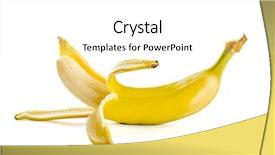  Presentation with banana - Audience pleasing slides consisting of peeled banana on white background backdrop and a white colored foreground