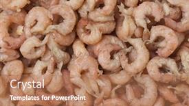  Presentation with shrimps - Presentation theme with peeled-brown-shrimps-full-frame background and a coral colored foreground