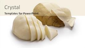  Presentation with skin - Slide set having peeled-jicama-skin-and-cut background and a lemonade colored foreground