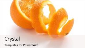  Presentation with orange - Amazing PPT layouts having peeled orange backdrop and a lemonade colored foreground
