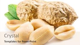  Presentation with peanut - Slide set featuring peeled-peanuts-and-peanut-pod background and a lemonade colored foreground