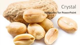  Presentation with peanut - Slide set enhanced with peeled-peanuts-and-peanut-pod background and a lemonade colored foreground