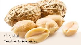  Presentation with peanut - PPT theme enhanced with peeled-peanuts-and-peanut-pod background and a yellow colored foreground