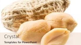  Presentation with peanut - Colorful slide deck enhanced with peeled-peanuts-and-peanut-pod backdrop and a yellow colored foreground