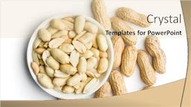  Presentation with peanuts - Amazing presentation theme having peanuts isolated on white background backdrop and a lemonade colored foreground