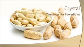  Presentation with peanuts - Presentation theme with peanuts isolated on white background background and a cream colored foreground