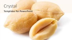  Presentation with peanuts - Audience pleasing slide set consisting of peeled-peanuts-or-goobers-isolated backdrop and a lemonade colored foreground