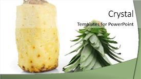  Presentation with pineapple - Audience pleasing slide deck consisting of peeled pineapple isolated on white backdrop and a white colored foreground