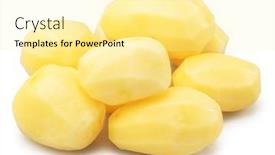  Presentation with potato - Presentation theme with peeled-potato-tubers-isolated background and a blonde colored foreground