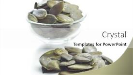  Presentation with pumpkin seeds - Amazing PPT layouts having peeled pumpkin seeds in bowl isolated on white background backdrop and a white colored foreground