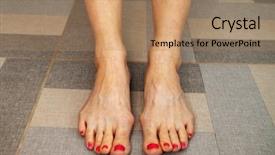  Presentation with skin - PPT layouts enhanced with peeling of skin on feet background and a coral colored foreground