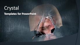  Presentation with creepy - Slide set with peeping-tom-looking-through background and a wine colored foreground