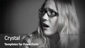  Presentation with abuse - Cool new slide deck with peer abuse - frightened girl backdrop and a dark gray colored foreground