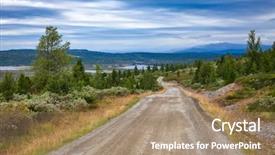  Presentation with peer - Cool new presentation theme with peer gynt vegen scenic tourist backdrop and a coral colored foreground