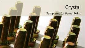  Presentation with army - Beautiful slides featuring peer pressure - army of bolts lined up backdrop and a lemonade colored foreground