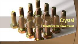  Presentation with us army - Theme with peer pressure - army of bolts lined up background and a tawny brown colored foreground