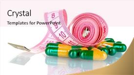  Presentation with peer pressure - PPT theme having peer pressure - diet pills and measuring tape background and a lemonade colored foreground