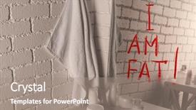  Presentation with peer pressure - Beautiful PPT theme featuring peer pressure - text i am fat written backdrop and a gray colored foreground