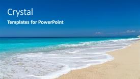  Presentation with island - Slides enhanced with pefkoulia-beach-in-lefkada-island background and a gray colored foreground