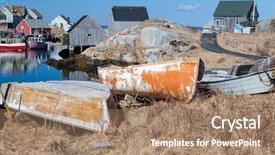  Presentation with nova scotia - Slide deck enhanced with peggy's cove nova scotia canada background and a  colored foreground