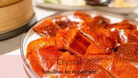  Presentation with chinese restaurant - Theme enhanced with peking-duck-dish-in-chinese background and a red colored foreground