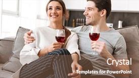  Presentation with couple in christ - Cool new slide set with peliculas - portrait of a smiling young backdrop and a  colored foreground