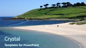  Presentation with beach - Beautiful presentation theme featuring pelistry beach st mary s backdrop and a ocean colored foreground