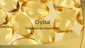  Presentation with pellet - Cool new PPT theme with pellets of fish oil close backdrop and a yellow colored foreground