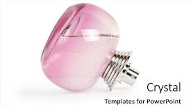  Presentation with perfume - Slide deck with pellucid - bottle of perfume background and a white colored foreground