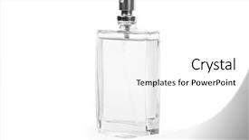  Presentation with perfume - PPT layouts having pellucid - bottle of perfume background and a white colored foreground