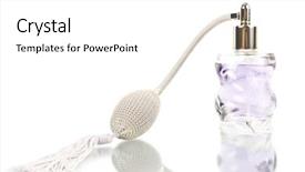  Presentation with perfume - Colorful PPT theme enhanced with pellucid - bottle of perfume backdrop and a  colored foreground