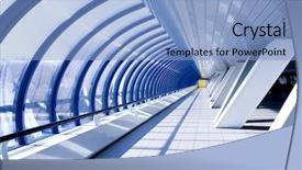  Presentation with cosmic - Presentation with pellucid - diminishing hall inside airport background and a light blue colored foreground