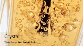  Presentation with nail - Theme with pellucid - fragment of nail polish bottle background and a yellow colored foreground