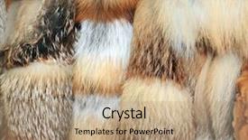  Presentation with coats - Slides enhanced with pelt - row of many fur coats background and a coral colored foreground