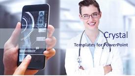  Presentation with hand holding pencil - Beautiful theme featuring pelvis - hand holding smartphone against stylish backdrop and a sky blue colored foreground