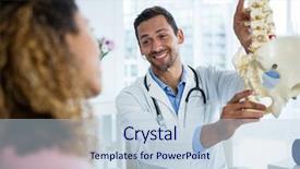  Presentation with spine - PPT theme consisting of pelvis - physiotherapist explaining spine model background and a lemonade colored foreground