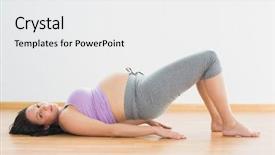  Presentation with pelvis - Amazing PPT theme having pelvis - pregnant brunette lying on floor backdrop and a white colored foreground