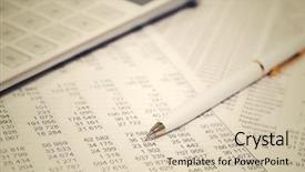  Presentation with financial accounting - Colorful slides enhanced with pen and calculator on balance backdrop and a lemonade colored foreground