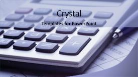  Presentation with business calculator - Cool new presentation with pen and calculator on business backdrop and a light blue colored foreground