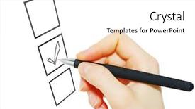  Presentation with pen - Colorful presentation enhanced with pen and check box backdrop and a white colored foreground