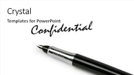  Presentation with patient and confidential - PPT layouts with pen and confidential message on white background and a white colored foreground