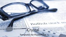  Presentation with narrative pen - Presentation enhanced with pen and glasses on newspaper background and a  colored foreground