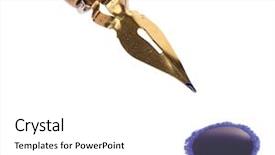  Presentation with ink blot - Presentation enhanced with pen and ink blot isolated background and a white colored foreground