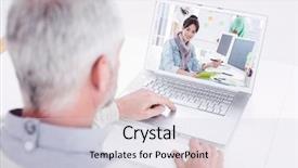  Presentation with grey - Presentation enhanced with pen animation - closeup rear view background and a sky blue colored foreground