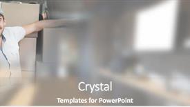  Presentation with courier delivery - Audience pleasing slide set consisting of holding box with transition effect backdrop and a  colored foreground