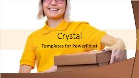  Presentation with yellow and teal design no picture - Beautiful presentation design featuring shirt on white clean background backdrop and a yellow colored foreground