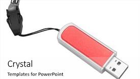  Presentation with memory - Slides having pen drive - usb flash memory isolated background and a white colored foreground