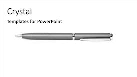  Presentation with pen - PPT layouts enhanced with pen isolated on the white background and a  colored foreground