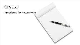  Presentation with spiral notebook - Amazing slide set having pen isolated on white background backdrop and a white colored foreground