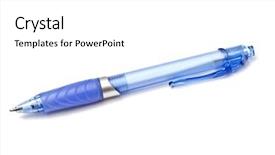  Presentation with pen - Beautiful presentation theme featuring pen isolated on white background backdrop and a white colored foreground